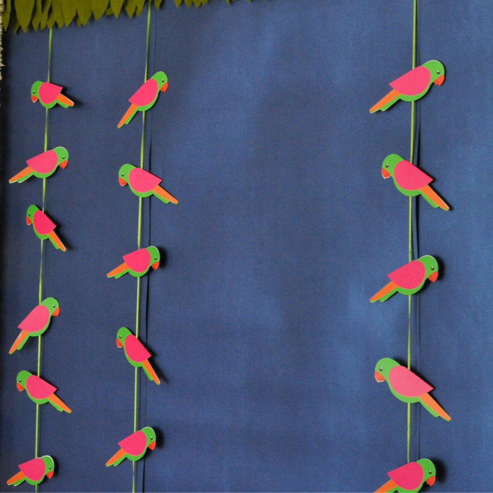 Home decor hanging parrot garlands